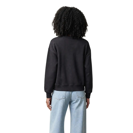 Schwarzes, übergroßes Baumwoll-Sweatshirt von Levi's für Damen mit Rundhalsausschnitt für lässigen Tragekomfort
