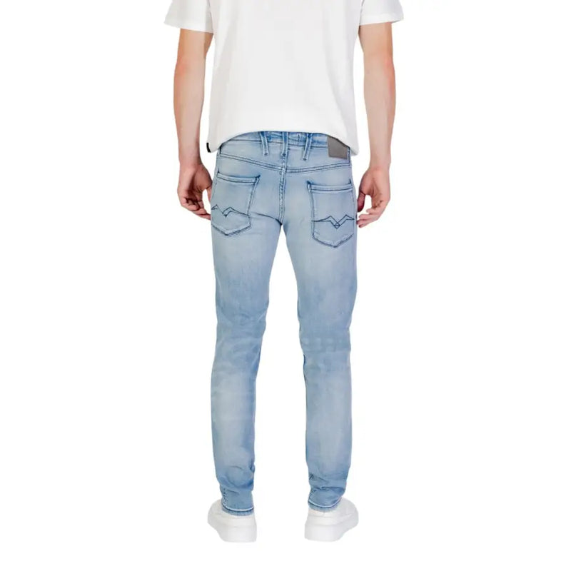 Light blue denim jeans displayed as a product image highlighting stylish casual wear