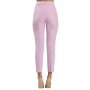 Light Pink High Waisted Trousers featuring a stylish light purple color and elegant design