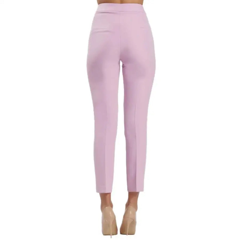 Light Pink High Waisted Trousers featuring a stylish light purple color and elegant design