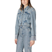 Light blue denim jacket and jeans outfit displayed in the product named Light Blue Denim Jacket and Jeans Outfit