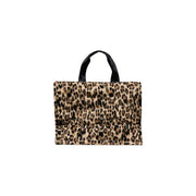 Leopard print tote bag with black handles from Liu Jo Beige Leopard Print Handbag collection
