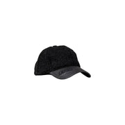 Black textured Liu Jo fall winter women’s polyurethane baseball cap with smooth visor