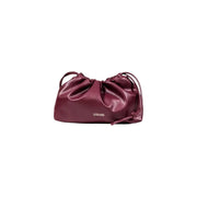Maroon faux leather drawstring shoulder bag from Liu Jo Black Lace collection