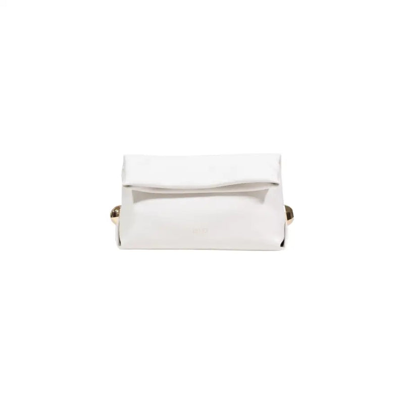Weiße Lederclutch mit goldfarbenen Beschlägen Liu Jo Handtasche