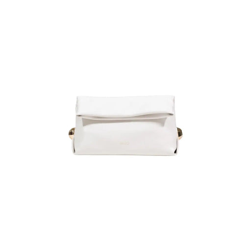 White leather clutch with gold-tone hardware, Liu Jo handbag