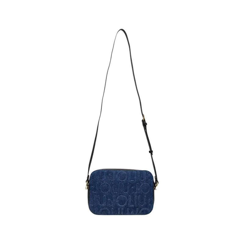 Blue denim rectangular crossbody bag with black adjustable strap for Liu Jo Blue Shoulder Bag