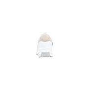 Liu Jo women sneakers white polyurethane casual shoes with a glossy finish and beige rubber heel tab back view