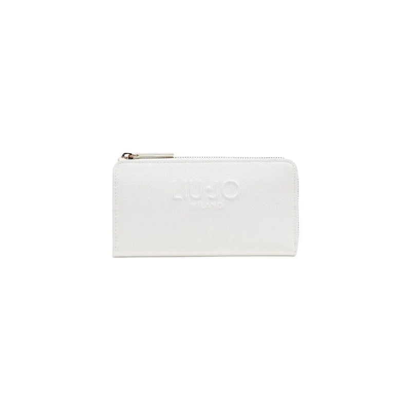 Weiß hugo Geldbörse mit Reißverschluss, dezent strukturierter Oberfläche und geprägtem Logo in beigefarbenem Liu Jo-Beige, Reißverschlussfach, 19,5 x 10 x 2 cm