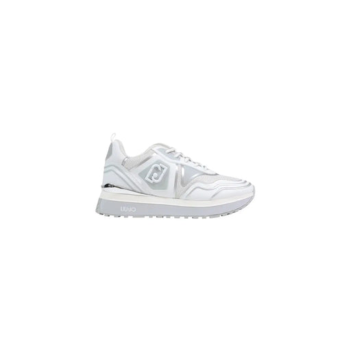 Liu Jo Weiße Damen-Sneaker Maxi Wonder aus Kunstleder in Weiß und Silber mit modernem, klobigem Sohlendesign
