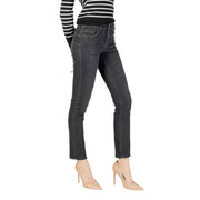 Liu Jo women’s black fall winter jeans in dark-wash denim with slim fit and straight leg cut