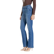 Liu Jo Damenjeans aus blauem Baumwollmischgewebe mit klassischem geradem Bein und dezenter Waschung für Frühling und Sommer