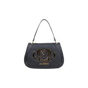 Black Love Moschino shoulder bag with gold-tone hardware for elegant style