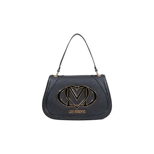 Black Love Moschino shoulder bag with gold-tone hardware for elegant style