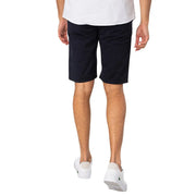 Lyle & Scott Baumwollshorts für Herren in Schwarz mit dezentem grünem Krokodillogo am linken Bein, Vorderansicht