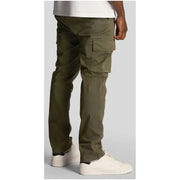 Lyle & Scott Olivgrüne Herren-Cargohose mit mehreren Taschen und lässiger Passform für die Freizeit