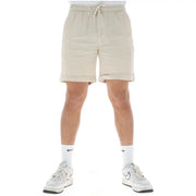 Lyle & Scott Leinenshorts für Herren in Beige mit Kordelzug im Bund und umgeschlagenen Beinabschlüssen, Vorderansicht