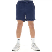 Lyle & Scott Leinenshorts für Herren in Marineblau mit Kordelzug im Bund und umgeschlagenen Beinabschlüssen, Vorderansicht