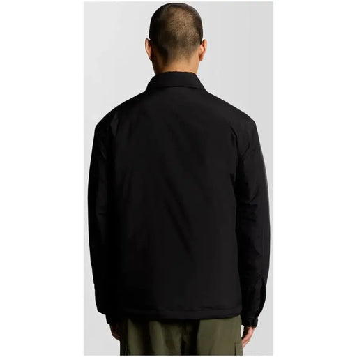 Lyle & Scott Herrenblazer, schwarz, Polyester, Reißverschluss, Modell JK2334V, mit elegantem, minimalistischem Design und strukturiertem Kragen