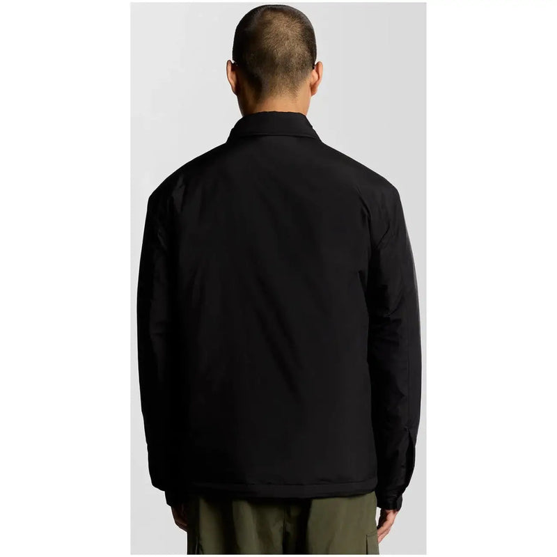 Lyle and Scott men blazer black zip polyester jacket jk2334v with sleek minimalist design and structured collar