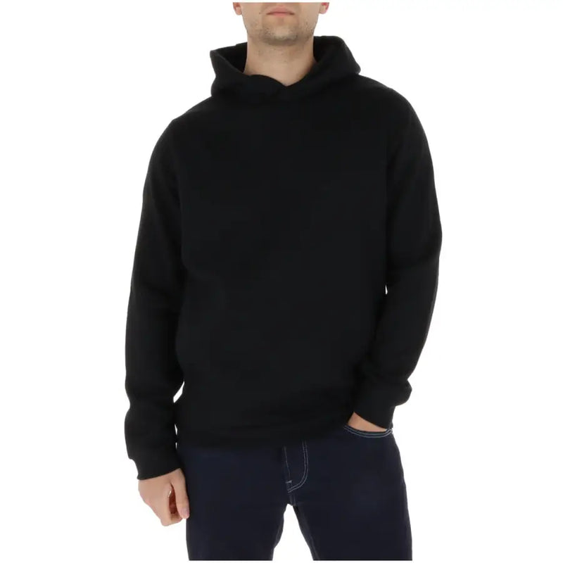 Lyle and Scott Herren-Hoodie-Sweatshirt aus bordeauxfarbener Baumwolle in Schwarz mit minimalistischem Design und gerippten Bündchen