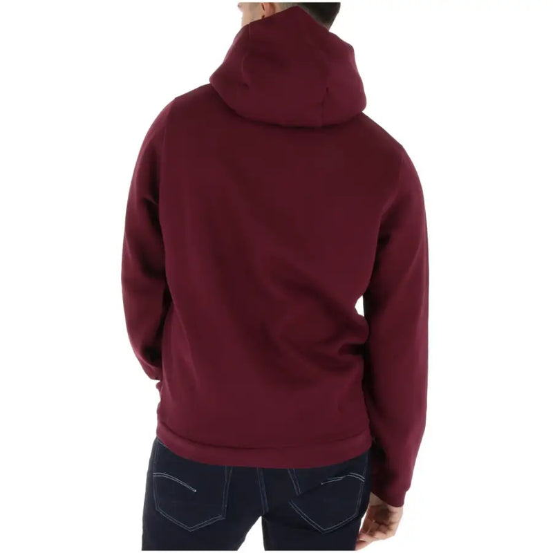 Lyle and Scott Herren-Hoodie-Sweatshirt aus bordeauxfarbener Baumwolle mit weichem, strukturiertem Stoff und gerippten Bündchen