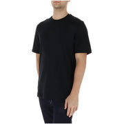 Lyle & Scott men t-shirt black short-sleeved crew neck made from soft cotton for casual wear