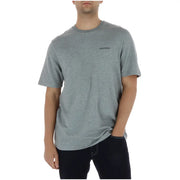 Lyle & Scott men t-shirt gray heathered cotton with small black patagonia logo on the left chest