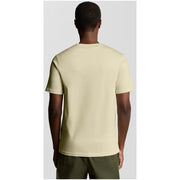 Lyle & Scott Männer t-shirt in hellgelbem Kurzarm-Rundhalsausschnitt aus weichem Baumwollstoff