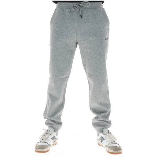 Lyle & Scott graue, melierte Herren-Jogginghose mit Kordelzugbund und dezentem Markenlogo am Oberschenkel
