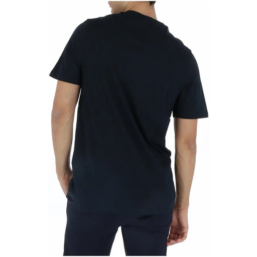Black short-sleeved crew neck t-shirt for men by Lyle and Scott featuring a comfortable cotton blend design