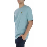 Lyle & Scott Männer t-shirt mit einem Mann in Blau und gelbem Logo auf der Brust