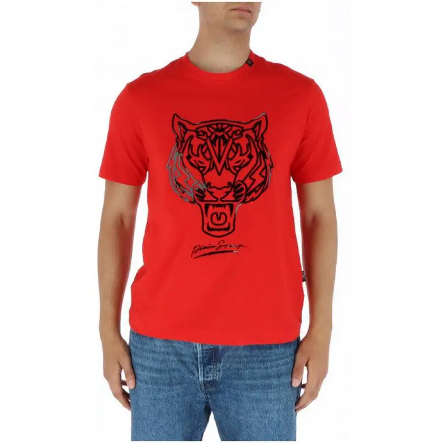 Plein Sport - Men T-Shirt - red / S - Clothing T-shirts