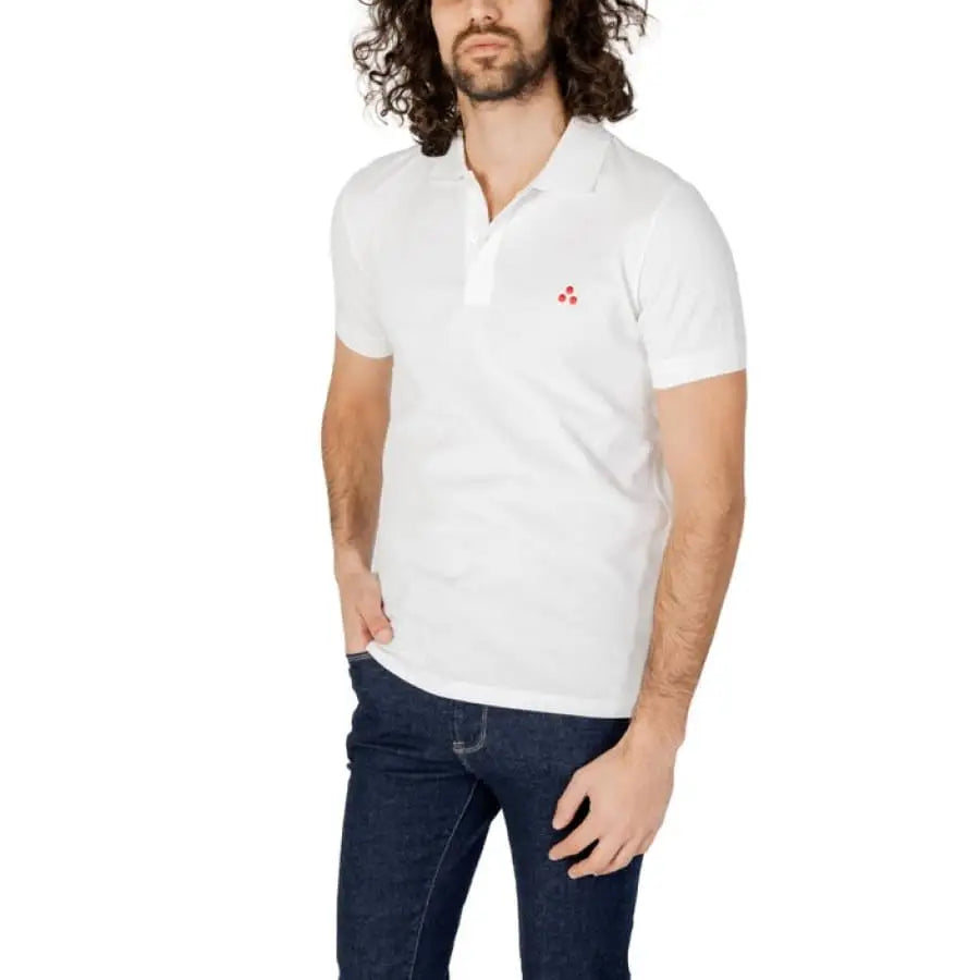 Peuterey Men Polo, white with red heart design, from Peuterey Peuterey collection