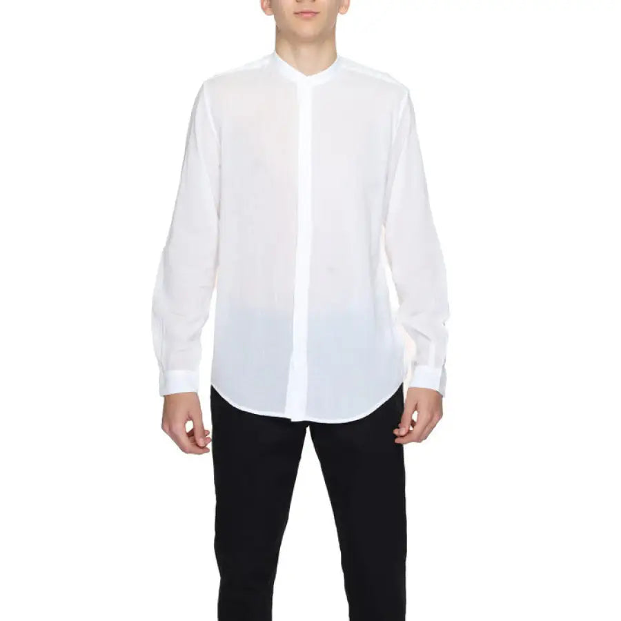 Antony Morato - man in white shirt and black pants by Morato Antony Morato