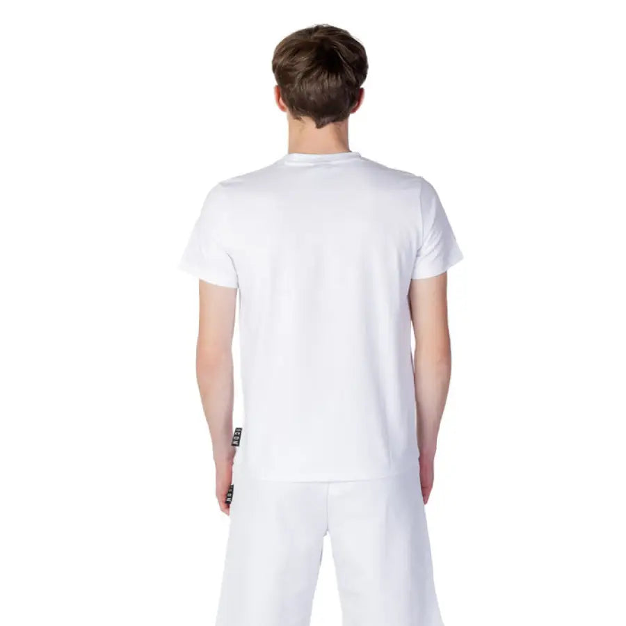 Icon Icon Men in white t shirt and shorts showcasing Icon Men T-Shirt product