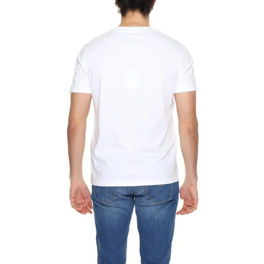 Liu Jo Men T-Shirt worn by man in white tee and jeans - Liu Jo Liu