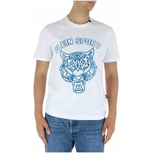 Plein Sport - Männer T-Shirt - weiß / S - Bekleidung T-Shirts