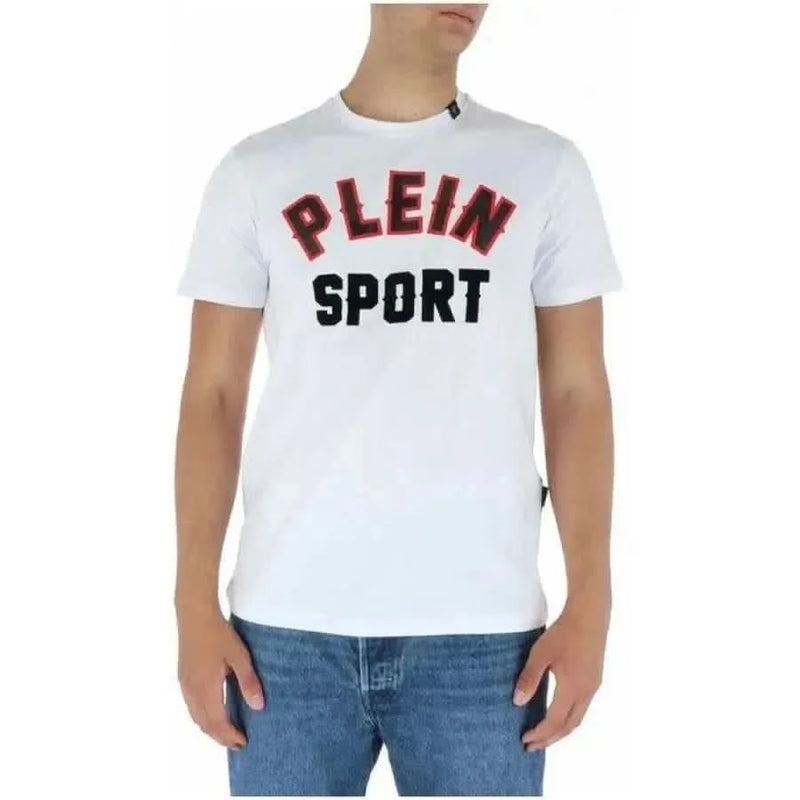 Plein Sport - Männer T-Shirt - weiß / S - Bekleidung T-Shirts