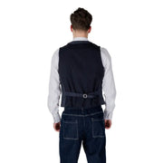 Men’s Navy Vest paired with a stylish White Shirt for a refined look