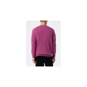 Ein leuchtend fuchsiafarbener Strickpullover aus Alpakawolle von Mc2 Saint Barth mit strukturiertem Stoff und gerippten Bündchen