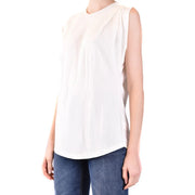 Ärmelloses Tanktop aus weißer Baumwolle von Michael Kors für Damen top mit lockerer Passform und dezenten Schulterfalten