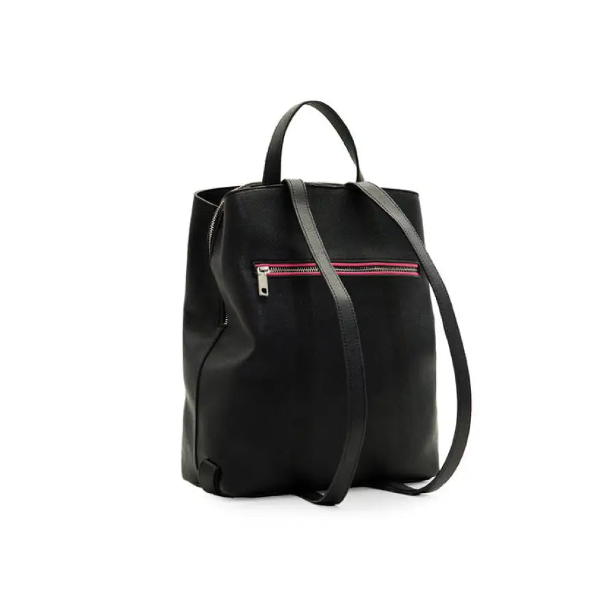 Desigual black mini backpack for women, spring summer season bag