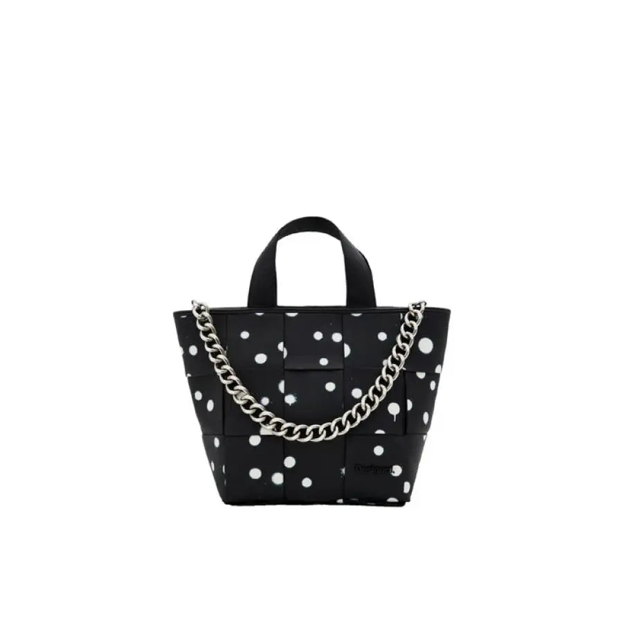 Desigual women bag mini tote in polka dot design