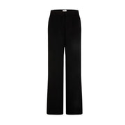 Morgan De Toi Schwarze, hochgeschnittene Damenhose aus Polyester mit weitem Bein, Taschen und schlichtem, minimalistischem Design