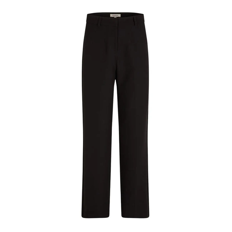 Morgan de toi Schwarze Damenhose aus Polyester-Elastan mit elegantem, tailliertem Schnitt und dezenten Seitenschlitzen