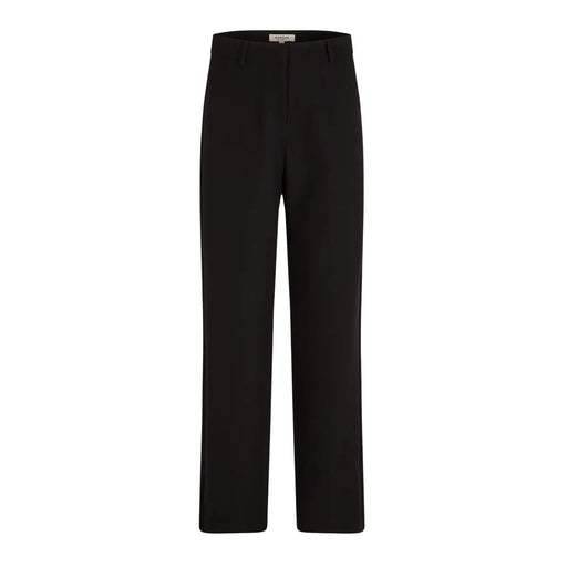 Morgan de toi Schwarze Damenhose aus Polyester-Elastan mit elegantem, tailliertem Schnitt und dezenten Seitenschlitzen
