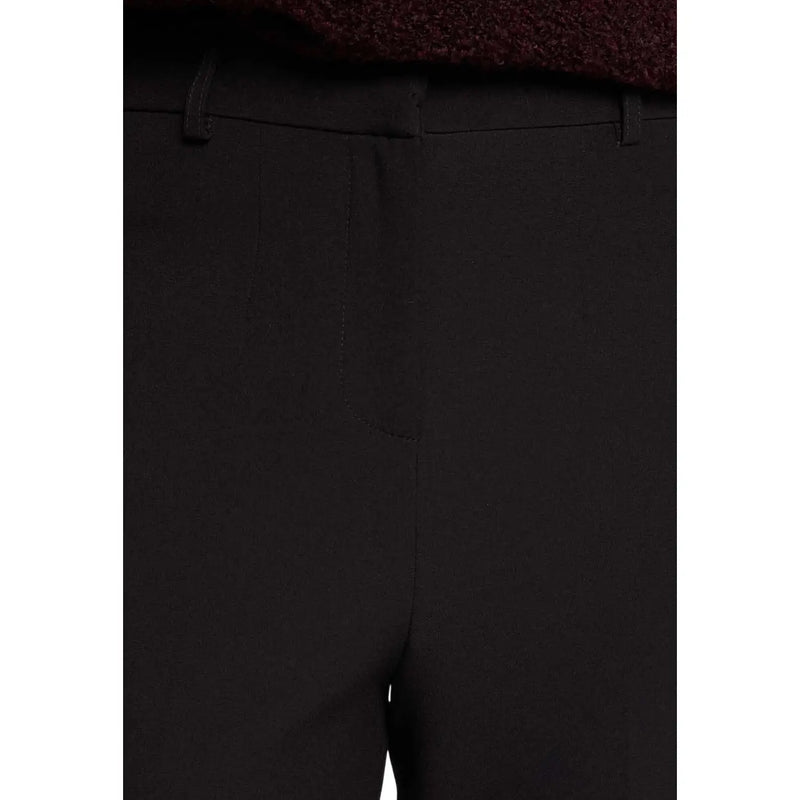 Morgan de toi Damenhose aus schwarzem Polyester-Elastan mit glattem Stoff und dezenter Naht vorne