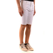 Moschino Weiße Baumwollshorts für Herren mit fünf Taschen und Knopfverschluss, Vorderansicht