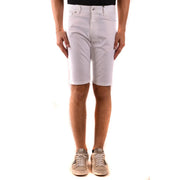 Moschino Baumwollshorts für Damen aus weißem Denim mit fünf Taschen und Knopfverschluss, Vorderansicht